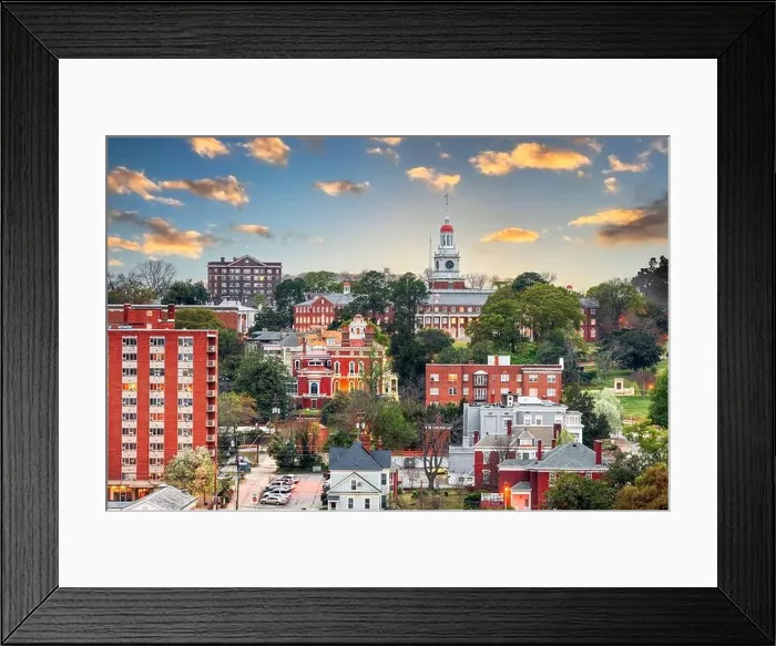 Framed Print : Macon, Georgia, USA downtown skyline at dusk Framed Print : Macon, Georgia, USA downtown skyline at dusk