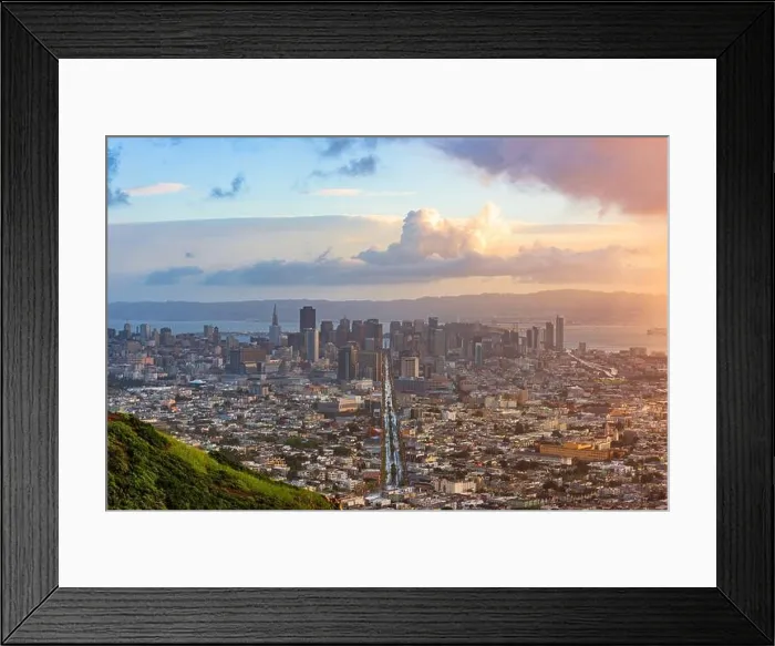 Framed Print : San Francisco, California, USA skyline in the morning Framed Print : San Francisco, California, USA skyline in the morning