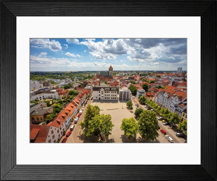 Framed Print : Rostock, Germany. Aerial cityscape image of Rostock, Germany during sunny summer day Framed Print : Rostock, Germany. Aerial cityscape image of Rostock, Germany during sunny summer day