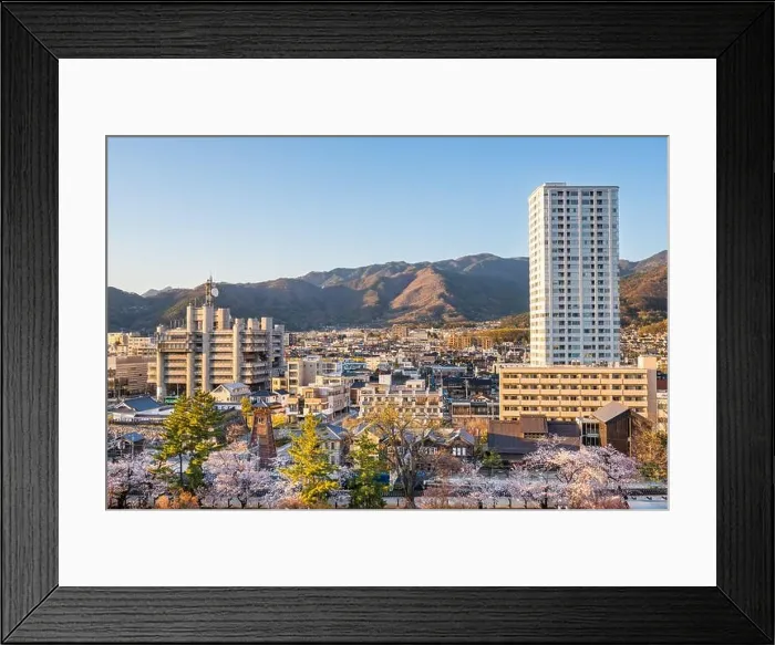 Framed Print : Kofu, Yamanashi, Japan downtown cityscape in the afternoon Framed Print : Kofu, Yamanashi, Japan downtown cityscape in the afternoon