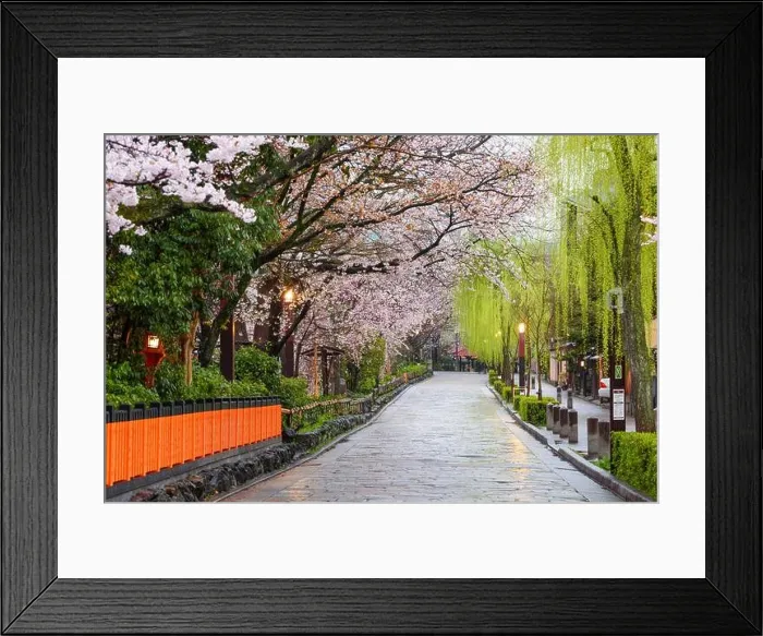 Framed Print : Kyoto, Japan at the historic Gion District during the spring season Framed Print : Kyoto, Japan at the historic Gion District during the spring season