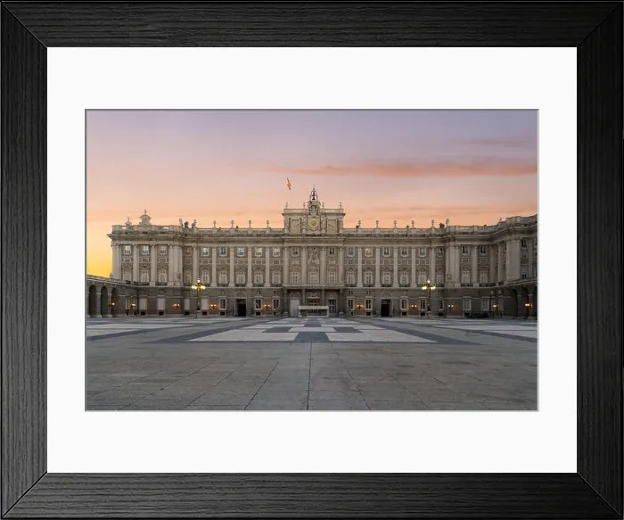 Framed Print : Madrid Royal Palace in a beautiful summer day at sunset in Madrid, Spain Framed Print : Madrid Royal Palace in a beautiful summer day at sunset in Madrid, Spain