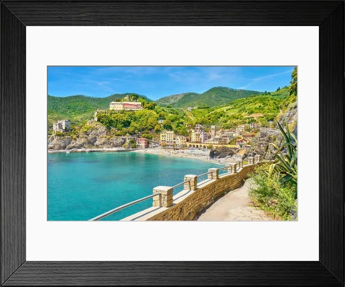 Framed Print : Tourist hiking trail to Monterosso, Cinque Terre, Liguria, Italy Framed Print : Tourist hiking trail to Monterosso, Cinque Terre, Liguria, Italy