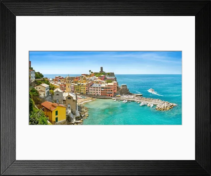 Framed Print : Panorama view of Vernazza, Cinque Terre National Park, Liguria, Italy, UNESCO Framed Print : Panorama view of Vernazza, Cinque Terre National Park, Liguria, Italy, UNESCO