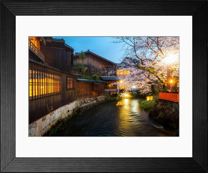 Framed Print : Kyoto, Japan at the Shirakawa River in the Gion District during the spring. Cherry blosson season in Kyoto, Japan Framed Print : Kyoto, Japan at the Shirakawa River in the Gion District during the spring. Cherry blosson season in Kyoto, Japan