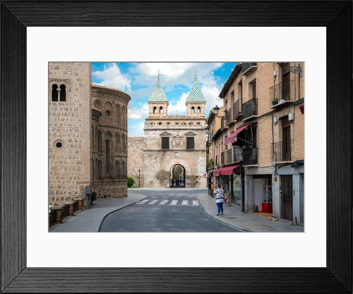 Framed Print : Puerta de Bisagra or Alfonso VI Gate in city of Toledo, Spain Framed Print : Puerta de Bisagra or Alfonso VI Gate in city of Toledo, Spain