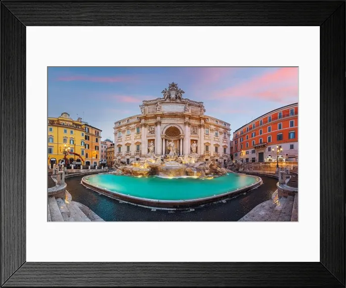Framed Print : Rome, Italy at Trevi Fountain during the early morning Framed Print : Rome, Italy at Trevi Fountain during the early morning