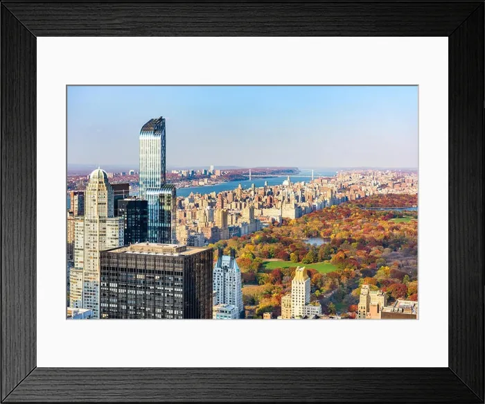 Framed Print : New York, New York, USA cityscape with Central Park in autumn Framed Print : New York, New York, USA cityscape with Central Park in autumn