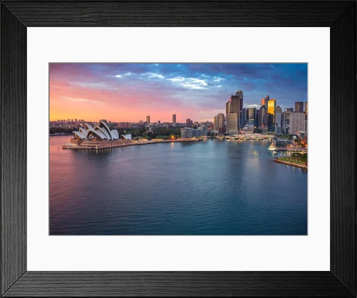 Framed Print : City of Sydney. Cityscape image of Sydney, Australia during sunrise Framed Print : City of Sydney. Cityscape image of Sydney, Australia during sunrise