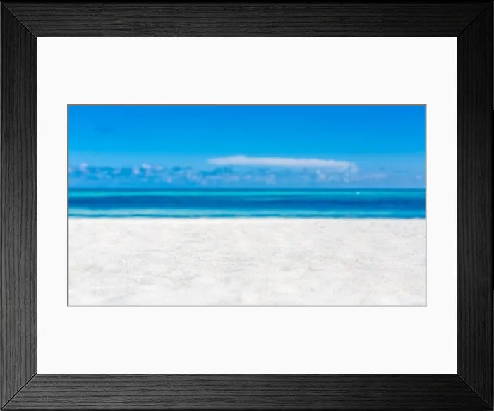 Framed Print : Summer beach background. Sand and sea and sky concept. Minimal island beach, white sand under blue sky with sea view Framed Print : Summer beach background. Sand and sea and sky concept. Minimal island beach, white sand under blue sky with sea view