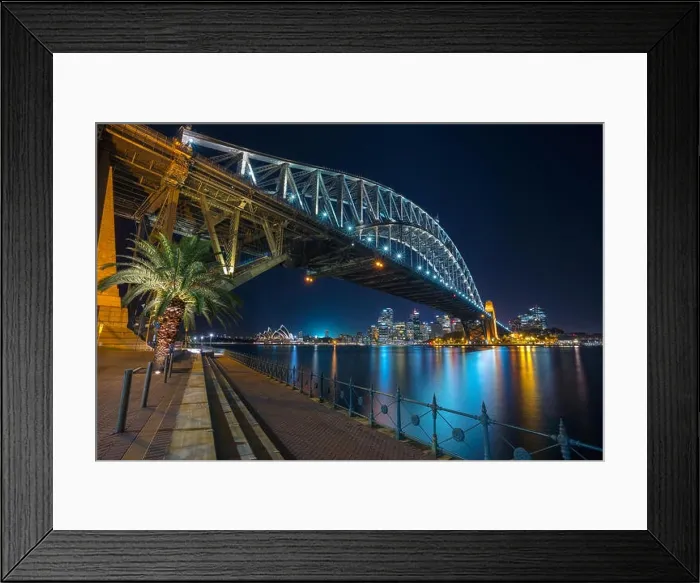 Framed Print : Sydney. Cityscape image of Sydney, Australia with Harbour Bridge at night Framed Print : Sydney. Cityscape image of Sydney, Australia with Harbour Bridge at night