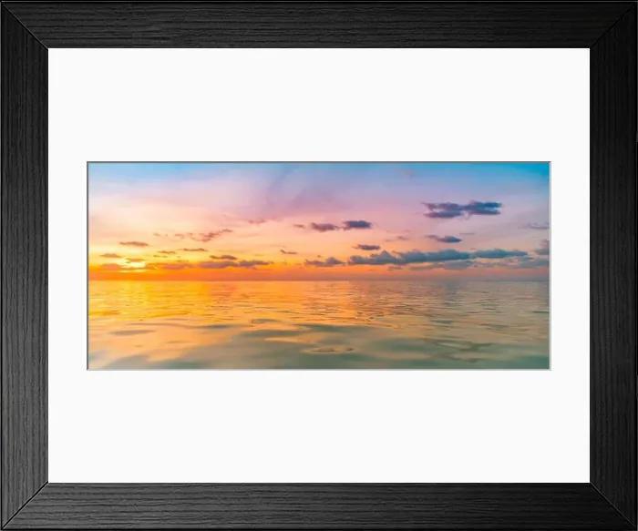 Framed Print : Sea sand sky concept, sunset colors clouds, horizon, horizontal seascape banner. Inspirational nature landscape, beautiful colors, wonderful scene Framed Print : Sea sand sky concept, sunset colors clouds, horizon, horizontal seascape banner. Inspirational nature landscape, beautiful colors, wonderful scene