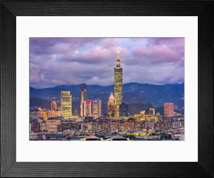 Framed Print : Taipei, Taiwan downtown skyline Framed Print : Taipei, Taiwan downtown skyline