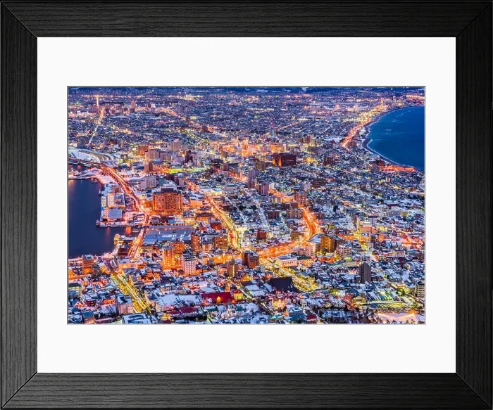 Framed Print : Hakodate, Japan famous night view skyline