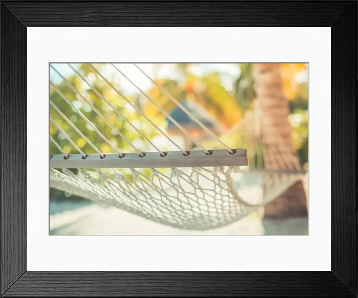 Framed Print : Hammock on beach, blurred tropical nature pattern. Palm trees and sunny weather. Dream relax tranquil lifestyle, travel exotic destination Framed Print : Hammock on beach, blurred tropical nature pattern. Palm trees and sunny weather. Dream relax tranquil lifestyle, travel exotic destination