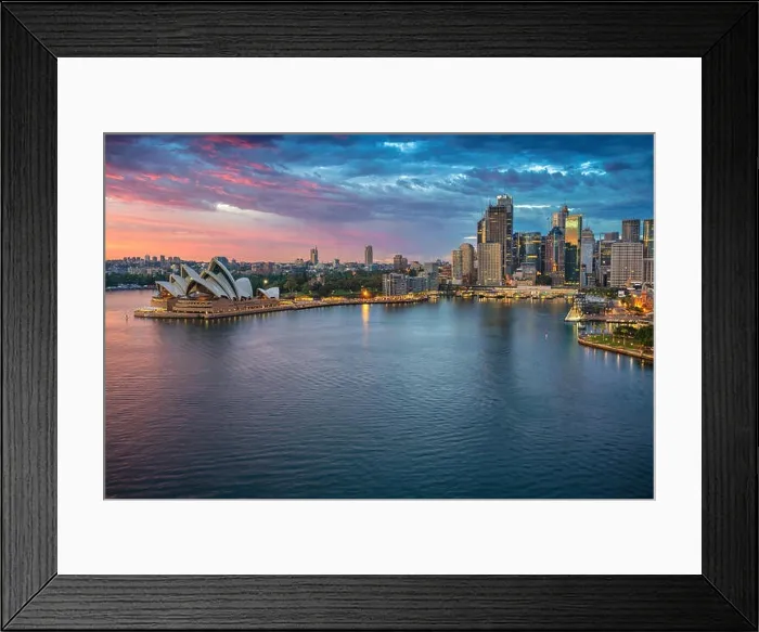 Framed Print : City of Sydney. Cityscape image of Sydney, Australia during sunrise Framed Print : City of Sydney. Cityscape image of Sydney, Australia during sunrise