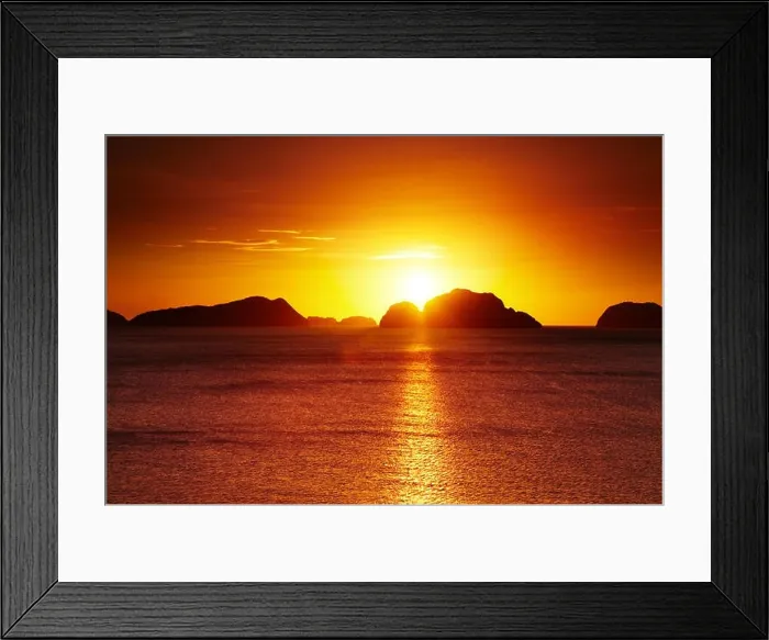 Framed Print : Tropical sunset, El Nido, Philippines Framed Print : Tropical sunset, El Nido, Philippines