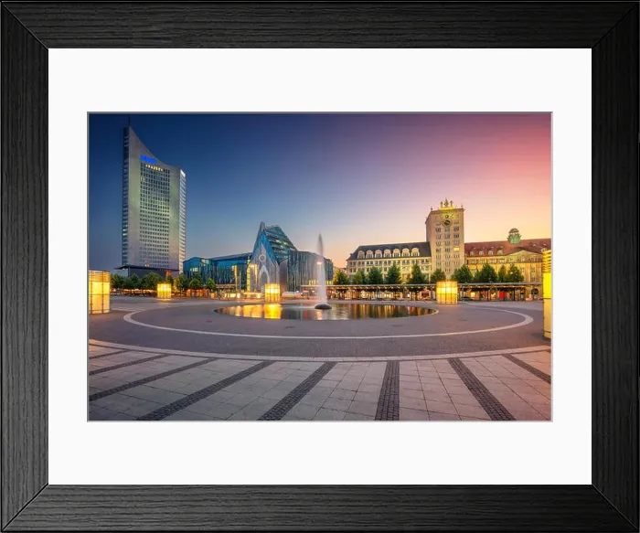 Framed Print : Leipzig, Germany. Cityscape image of Leipzig downtown during beautiful sunset Framed Print : Leipzig, Germany. Cityscape image of Leipzig downtown during beautiful sunset