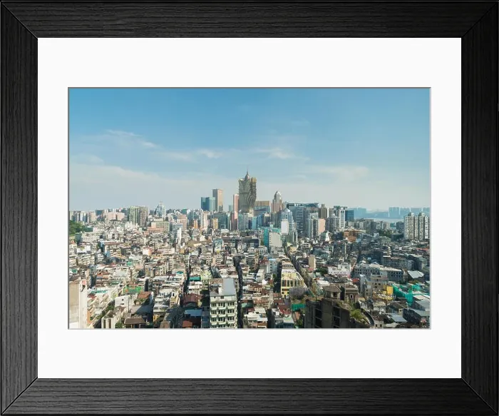 Framed Print : Image of Macau (Macao), China. Skyscraper hotel and casino building at downtown in Macau (Macao) Framed Print : Image of Macau (Macao), China. Skyscraper hotel and casino building at downtown in Macau (Macao)