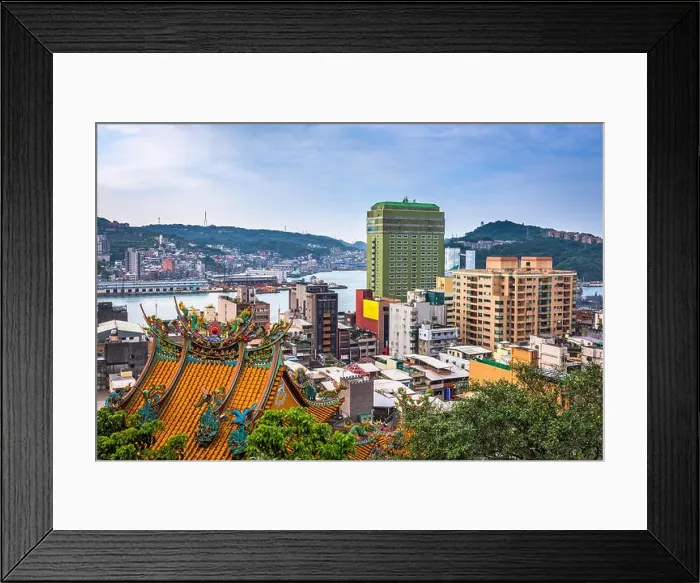Framed Print : Keelung City, Taiwan skyline Framed Print : Keelung City, Taiwan skyline