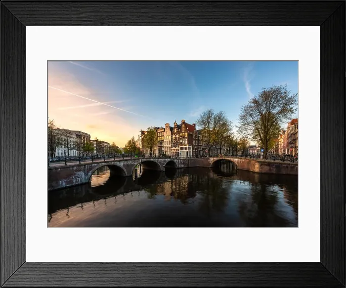 Framed Print : Netherlands traditional houses and Amsterdam canal in Amsterdam, Netherlands Framed Print : Netherlands traditional houses and Amsterdam canal in Amsterdam, Netherlands