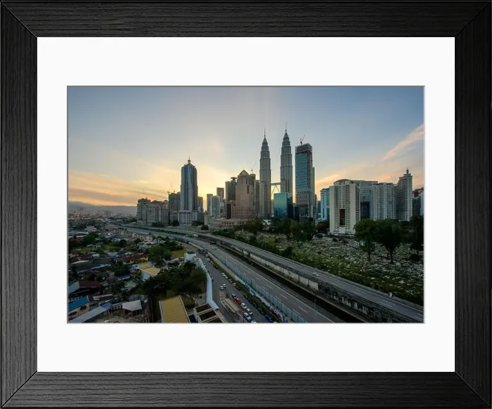 Framed Print : Kuala Lumpur skyline and skyscraper at morning in Kuala Lumpur, Malaysia Framed Print : Kuala Lumpur skyline and skyscraper at morning in Kuala Lumpur, Malaysia