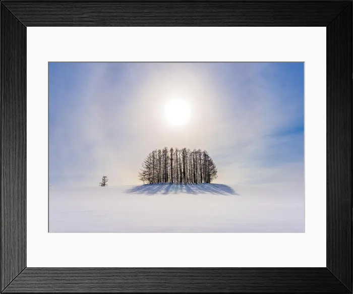 Framed Print : Bie, Hokkaido, Japan countryside in winter Framed Print : Bie, Hokkaido, Japan countryside in winter