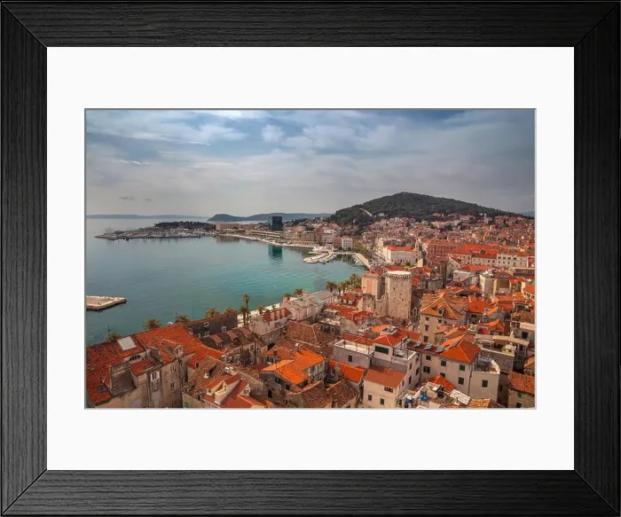 Framed Print : Split, Croatia. Beautiful romantic old town of Split during a sunny day. Croatia, Europe Framed Print : Split, Croatia. Beautiful romantic old town of Split during a sunny day. Croatia, Europe