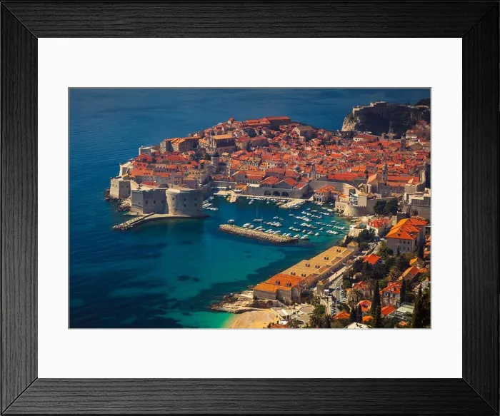 Framed Print : Dubrovnik, Croatia. Beautiful romantic old town of Dubrovnik during sunny day, Croatia, Europe