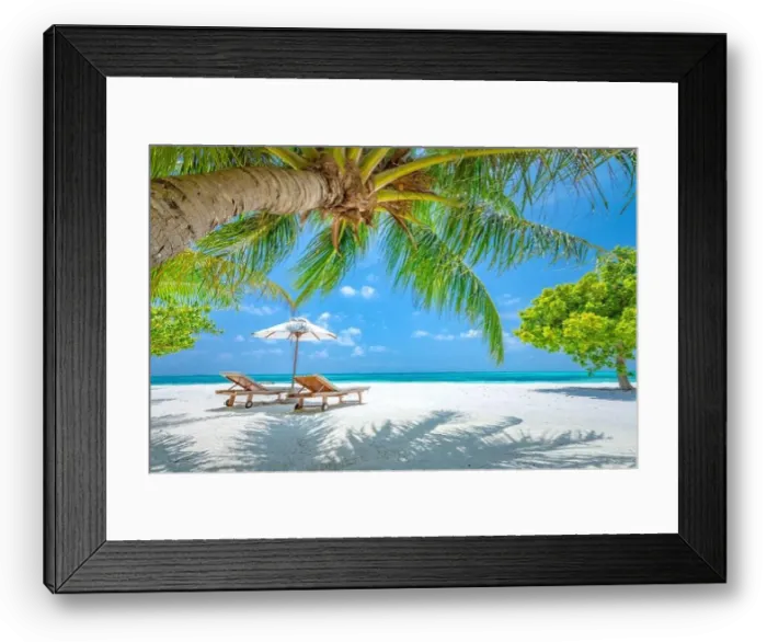 Framed Print : Tropical paradise beach with white sand and coco palms travel tourism wide panorama background. Luxury vacation and holiday banner, tropical beach Framed Print : Tropical paradise beach with white sand and coco palms travel tourism wide panorama background. Luxury vacation and holiday banner, tropical beach
