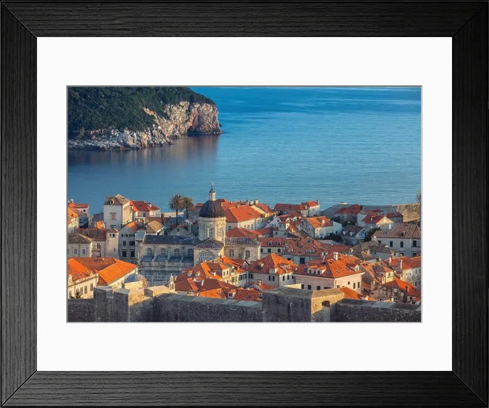 Framed Print : Dubrovnik, Croatia. Beautiful romantic old town of Dubrovnik during sunny day Framed Print : Dubrovnik, Croatia. Beautiful romantic old town of Dubrovnik during sunny day