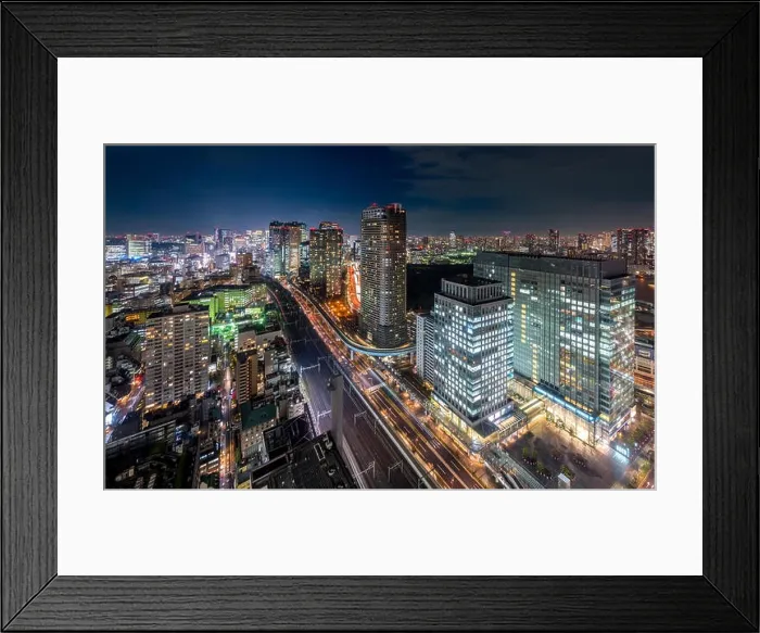 Framed Print : Tokyo downtown city skyline and skyscrapers at Roppongi District in Tokyo, Japan Framed Print : Tokyo downtown city skyline and skyscrapers at Roppongi District in Tokyo, Japan
