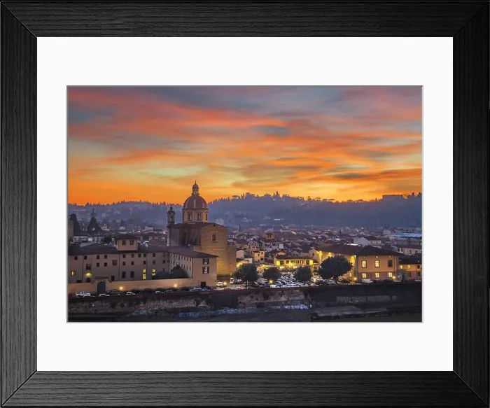 Framed Print : San Frediano in Cestello in Florence, Italy after sunset Framed Print : San Frediano in Cestello in Florence, Italy after sunset