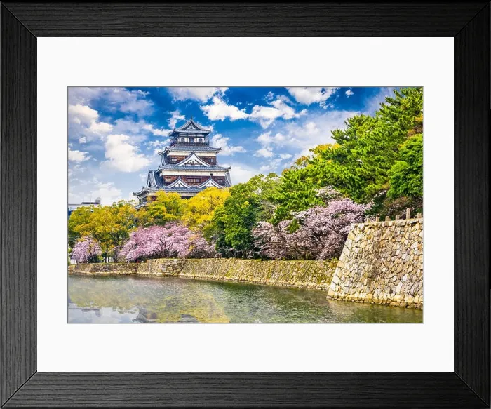 Framed Print : Hiroshima, Japan at Hiroshima Castle in springtime Framed Print : Hiroshima, Japan at Hiroshima Castle in springtime