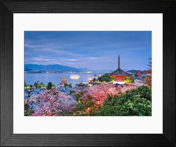 Framed Print : Miyajima Island, Hiroshima, Japan in spring Framed Print : Miyajima Island, Hiroshima, Japan in spring