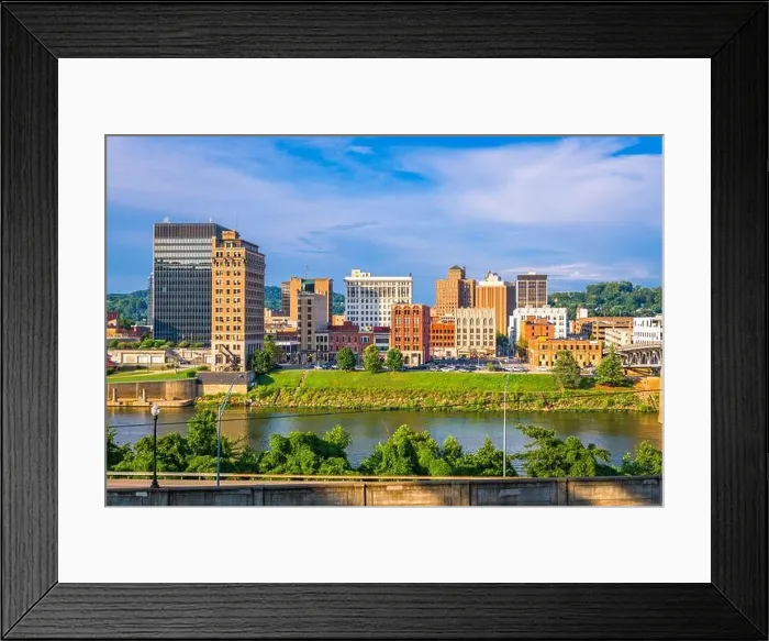Framed Print : Charleston, West Virginia, USA skyline on the Kanawha River Framed Print : Charleston, West Virginia, USA skyline on the Kanawha River