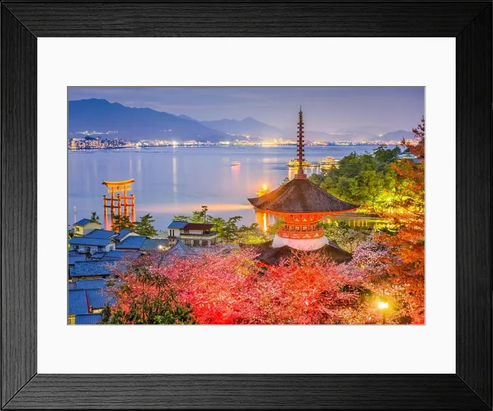 Framed Print : Miyajima Island, Hiroshima, Japan in spring Framed Print : Miyajima Island, Hiroshima, Japan in spring