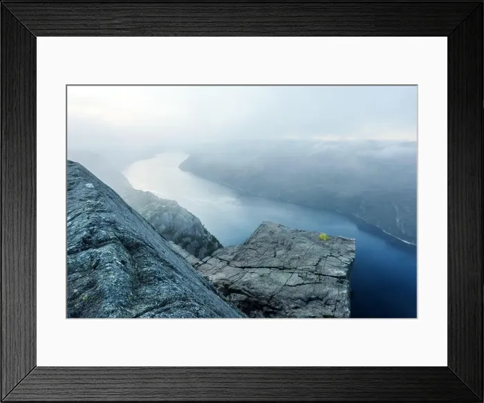 Framed Print : Alone tent near Trolltunga rock - most spectacular and famous scenic cliff in Norway Framed Print : Alone tent near Trolltunga rock - most spectacular and famous scenic cliff in Norway
