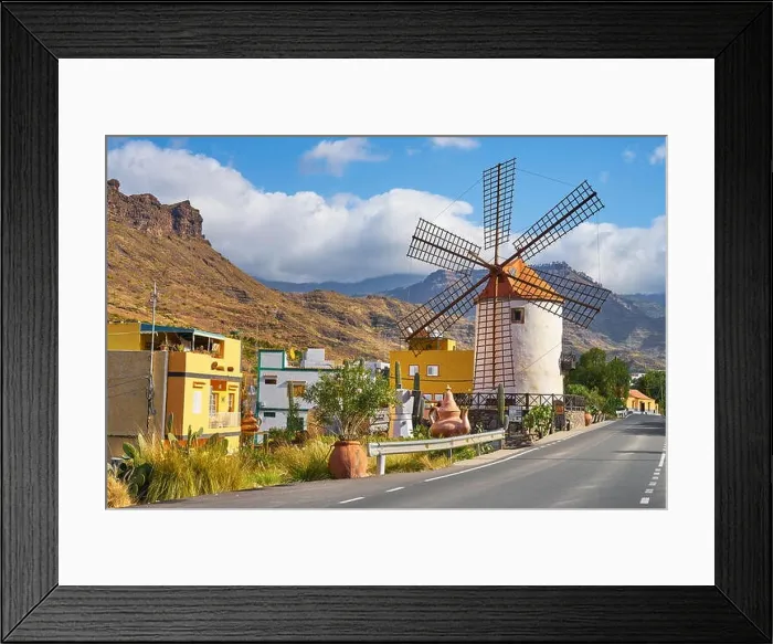 Framed Print : Windmiil in Morgan, Gran Canaria, Spain Framed Print : Windmiil in Morgan, Gran Canaria, Spain