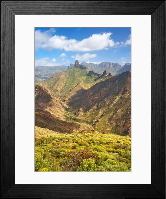 Framed Print : Spring mountain landscape, Gran Canaria, Canary Islands, Spain Framed Print : Spring mountain landscape, Gran Canaria, Canary Islands, Spain