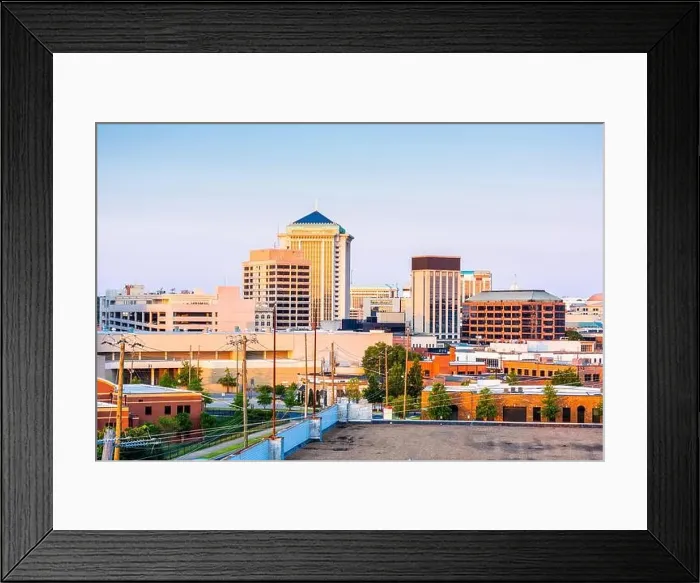 Framed Print : Montgomery, Alabama, USA downtown skyline at dusk Framed Print : Montgomery, Alabama, USA downtown skyline at dusk