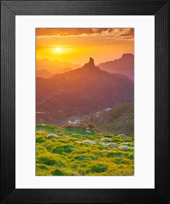 Framed Print : Sunset at Roque Bentayga, Gran Canaria, Canary Islands, Spain Framed Print : Sunset at Roque Bentayga, Gran Canaria, Canary Islands, Spain