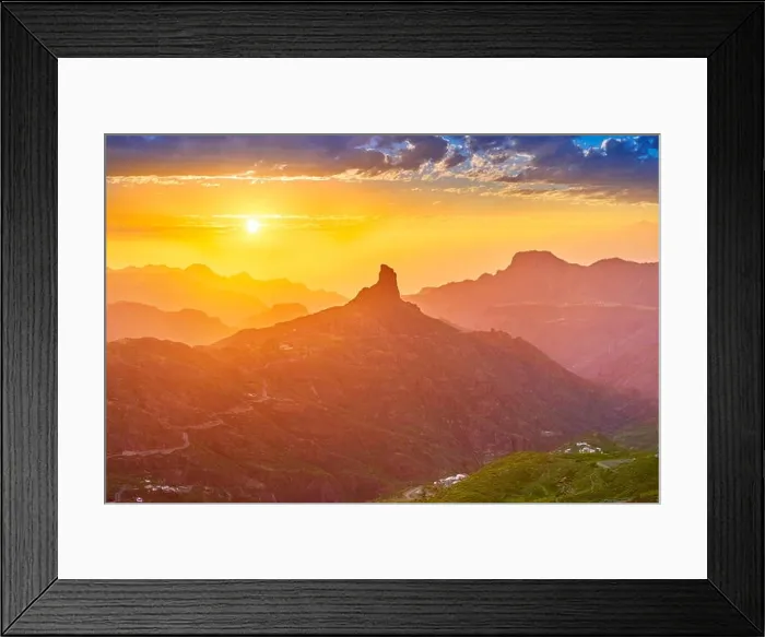 Framed Print : Sunset at Roque Bentayga, Gran Canaria, Spain Framed Print : Sunset at Roque Bentayga, Gran Canaria, Spain