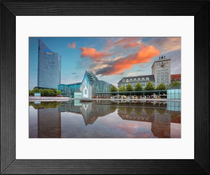Framed Print : Leipzig, Germany. Cityscape image of Leipzig downtown during beautiful sunset Framed Print : Leipzig, Germany. Cityscape image of Leipzig downtown during beautiful sunset