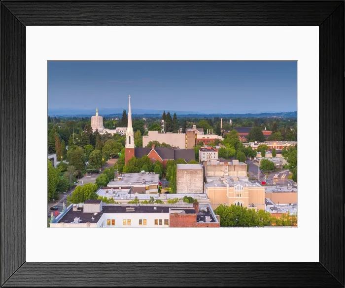 Framed Print : Salem, Oregon, USA downtown city skyline at dusk Framed Print : Salem, Oregon, USA downtown city skyline at dusk