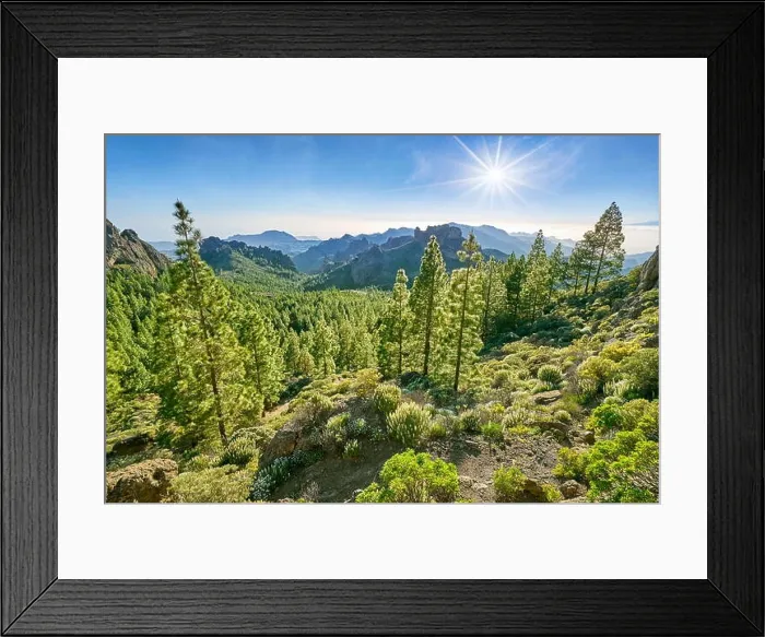 Framed Print : Mountain landscape on the way to Roque Nublo, Gran Canaria, Spain Framed Print : Mountain landscape on the way to Roque Nublo, Gran Canaria, Spain