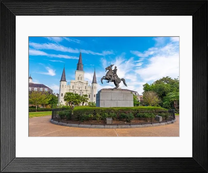 Framed Print : New Orleans, Louisiana, USA at Jackson Square and St. Louis Cathedral Framed Print : New Orleans, Louisiana, USA at Jackson Square and St. Louis Cathedral