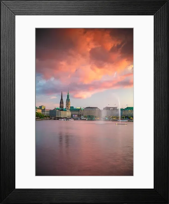 Framed Print : Hamburg, Germany. Cityscape image of Hamburg downtown with City Hall during sunset Framed Print : Hamburg, Germany. Cityscape image of Hamburg downtown with City Hall during sunset