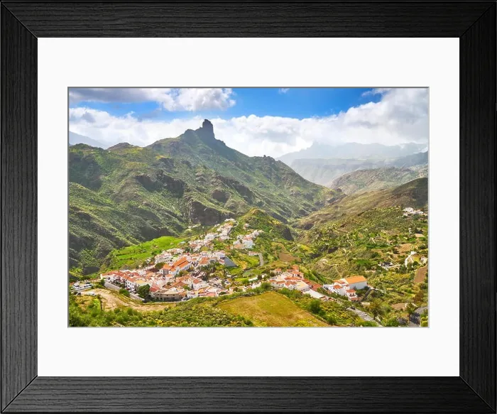 Framed Print : Aerial view of Tejeda, Gran Canaria, Spain Framed Print : Aerial view of Tejeda, Gran Canaria, Spain