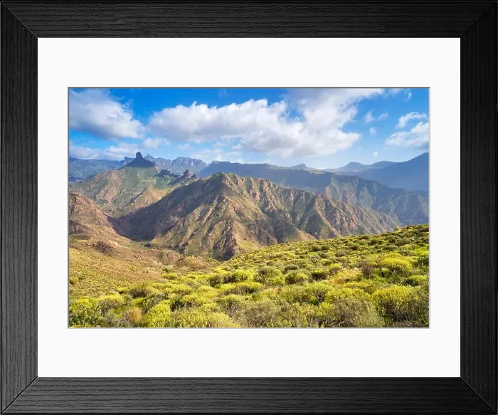 Framed Print : Spring mountain landscape, Gran Canaria, Spain Framed Print : Spring mountain landscape, Gran Canaria, Spain